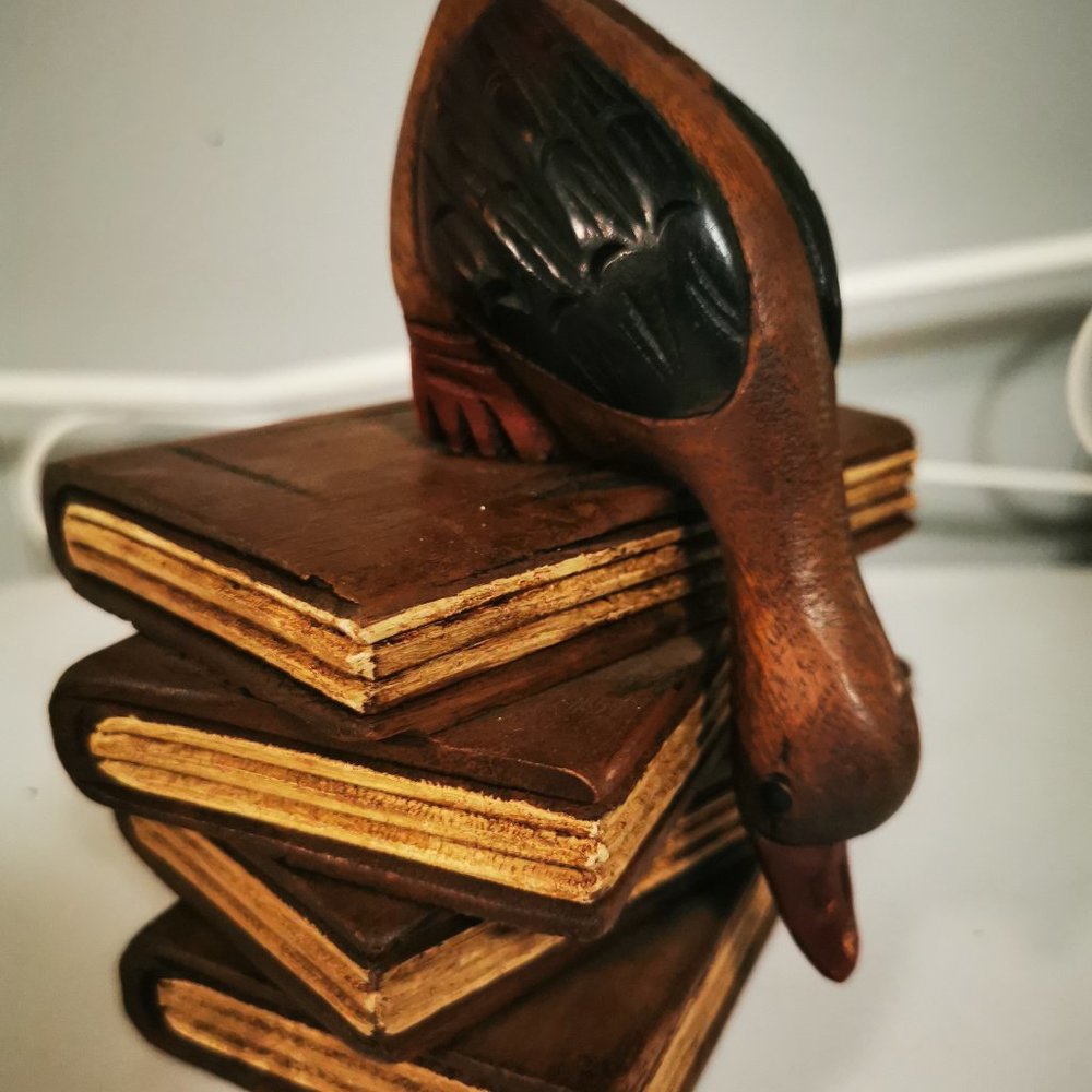 Vintage wooden bookend